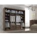 Guarda Roupa Casal Valencia 6 Portas 6 Gav  Chocolate