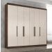 Guarda Roupa Casal Valencia 6 Portas 6 Gav  Chocolate/off White