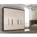 Guarda Roupa Casal Valencia 6 Portas 6 Gav  Chocolate/off White