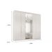 Guarda Roupa Casal Valencia 6 Portas 6 Gav C/ Esp  Branco