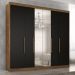 Guarda Roupa Casal Valencia 6 Portas 6 Gav C/ Esp  Castanho/onix