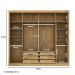 Guarda Roupa Casal Valencia 6 Portas 6 Gav C/ Esp  Castanho/onix