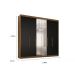 Guarda Roupa Casal Valencia 6 Portas 6 Gav C/ Esp  Castanho/onix
