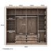 Guarda Roupa Casal Valencia 6 Portas 6 Gav C/ Esp  Chocolate