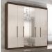 Guarda Roupa Casal Valencia 6 Portas 6 Gav C/ Esp  Chocolate/off White