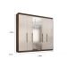 Guarda Roupa Casal Valencia 6 Portas 6 Gav C/ Esp  Chocolate/off White