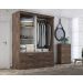 Guarda Roupa Solteiro Capri 2 Portas 6 Gav C/ Espelho  Chocolate/off White