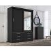 Guarda Roupa Solteiro Capri 2 Portas 6 Gav C/ Espelho  Onix