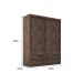 Guarda Roupa Solteiro Capri 2 Portas Correr 6 Gav  Chocolate
