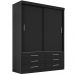 Guarda Roupa Solteiro Capri 2 Portas Correr 6 Gav  Onix