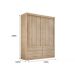 Guarda Roupa Solteiro Capri 2 Portas Correr 6 Gav  Teka Madrid