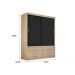 Guarda Roupa Solteiro Capri 2 Portas Correr 6 Gav  Teka/onix