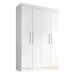 Guarda Roupa Solteiro Lisboa 4 Portas 2 Gav  Branco