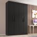 Guarda Roupa Solteiro Lisboa 4 Portas 2 Gav  Onix