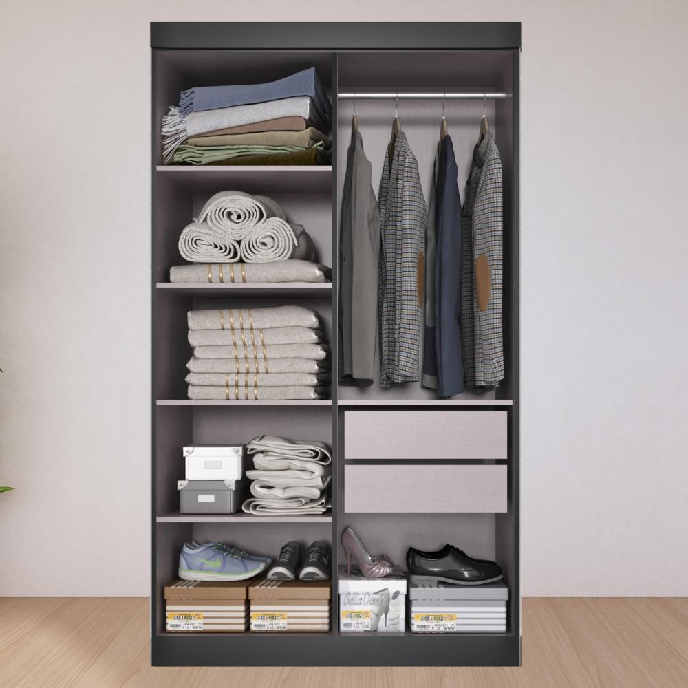 Guarda Roupa Solteiro Lisboa 4 Portas 2 Gav  Onix