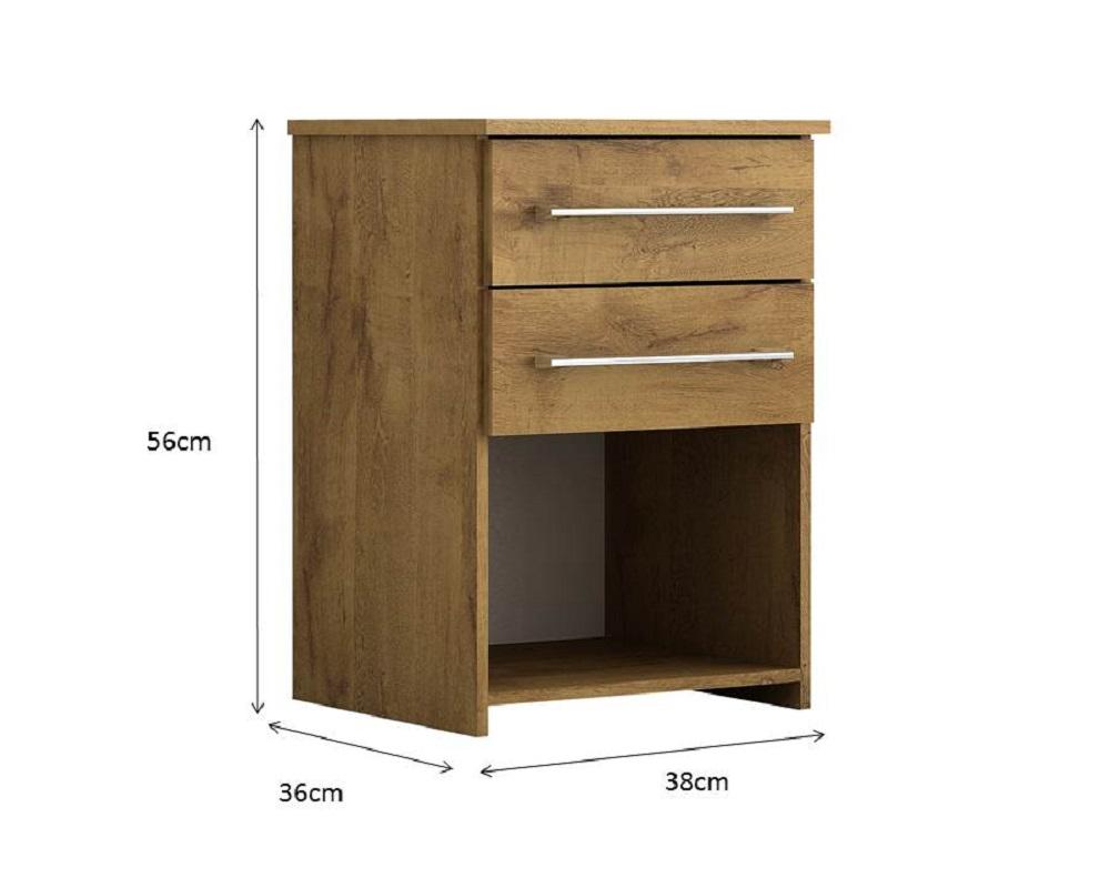 Mesa De Cabeceira Bruna 2gav  Castanho