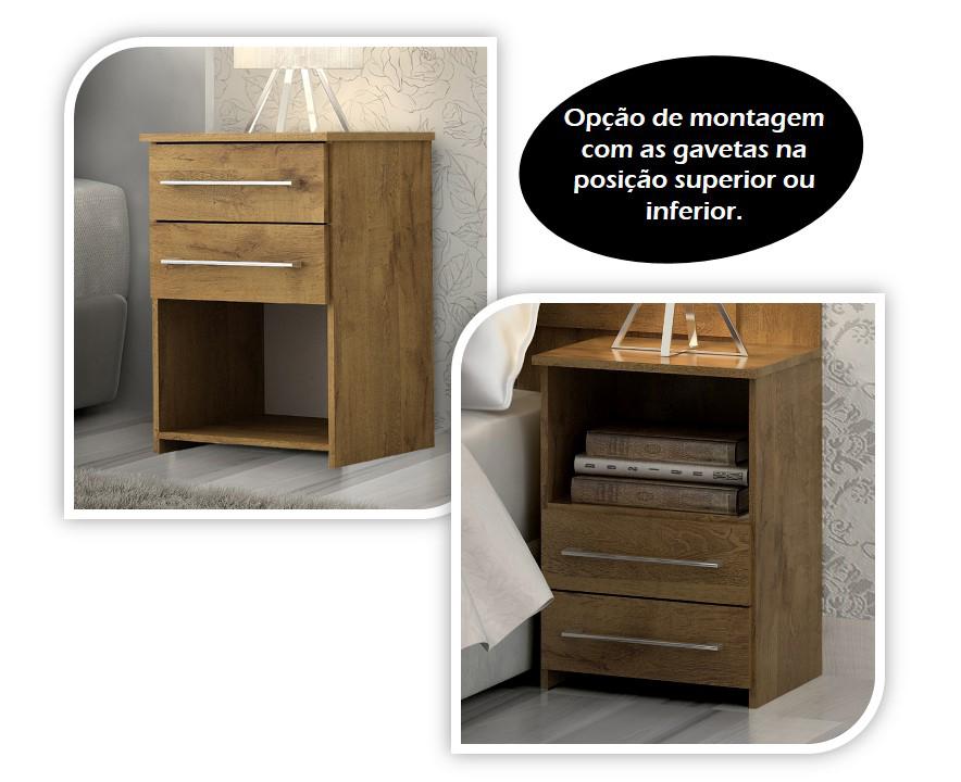 Mesa De Cabeceira Bruna 2gav  Castanho