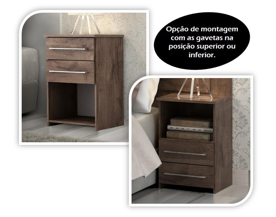 Mesa De Cabeceira Bruna 2gav  Chocolate