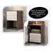 Mesa De Cabeceira Bruna 2gav  Chocolate/off White