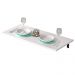 Mesa De Parede Dobravel Supensa Com Suporte 90x45  Branco