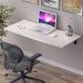 Mesa De Parede Dobravel Supensa Com Suporte 90x45  Branco