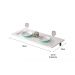 Mesa De Parede Dobravel Supensa Com Suporte 90x45  Branco