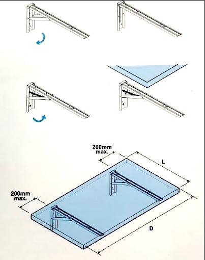 Mesa De Parede Dobravel Supensa Com Suporte 90x45  Branco