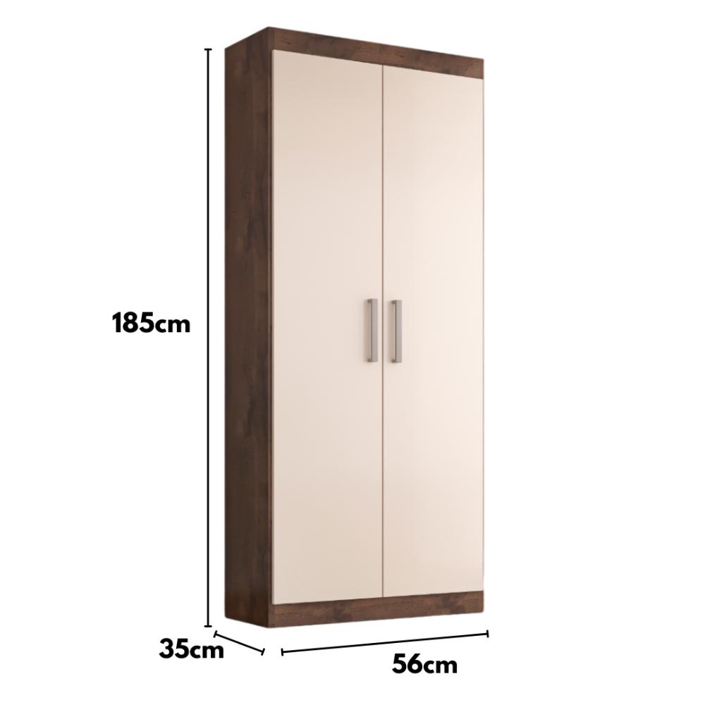 Multiuso Miriam  2 Portas 1,85m  Chocolate/off White