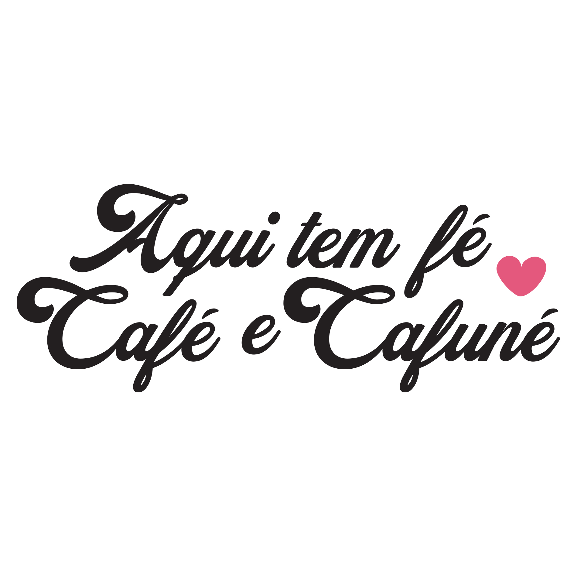Adesivo Parede Quarto Fé, Café e Cafuné