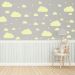 Adesivo de Parede Infantil Nuvens Amarelo 64un