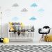 Adesivo de Parede Infantil Nuvens Chevron Azul