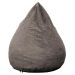 Puff Confort Pera Suede Cinza 90 cm