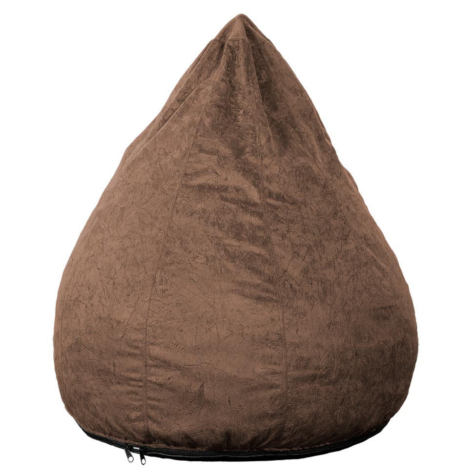 Puff Confort Pera Suede Marrom Claro 90 cm