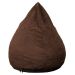 Puff Confort Pera Suede Marrom Escuro 90 cm