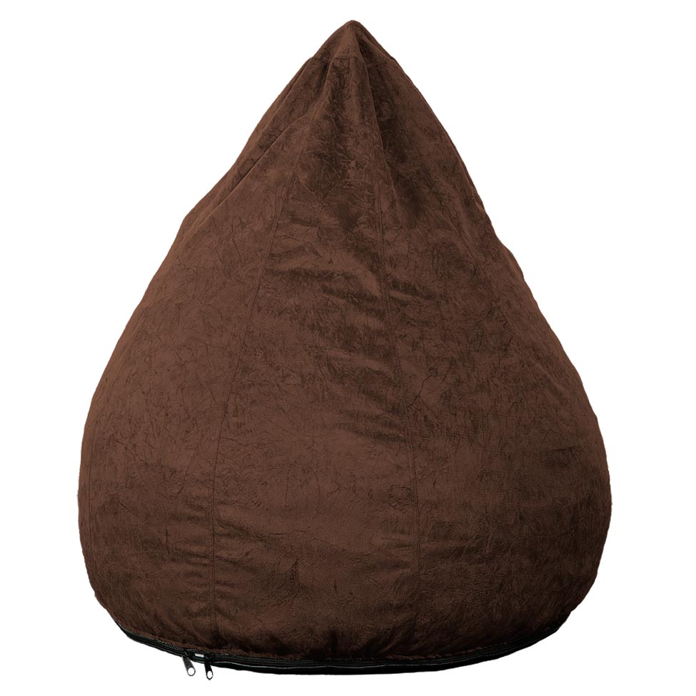 Puff Confort Pera Suede Marrom Escuro 90 cm