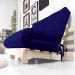 Futon Casal Tokio Sofa Cama Azul Royal Acquablock Com Madeira Maciça