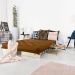 Futon Casal Tokio Sofa Cama Caramelo Com Madeira Maciça