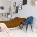 Futon Casal Tokio Sofa Cama Caramelo Com Madeira Maciça