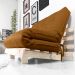 Futon Casal Tokio Sofa Cama Caramelo Com Madeira Maciça