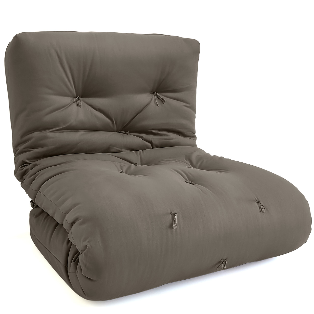 Futon Solteiro Dobrável Oriental Confort Cinza