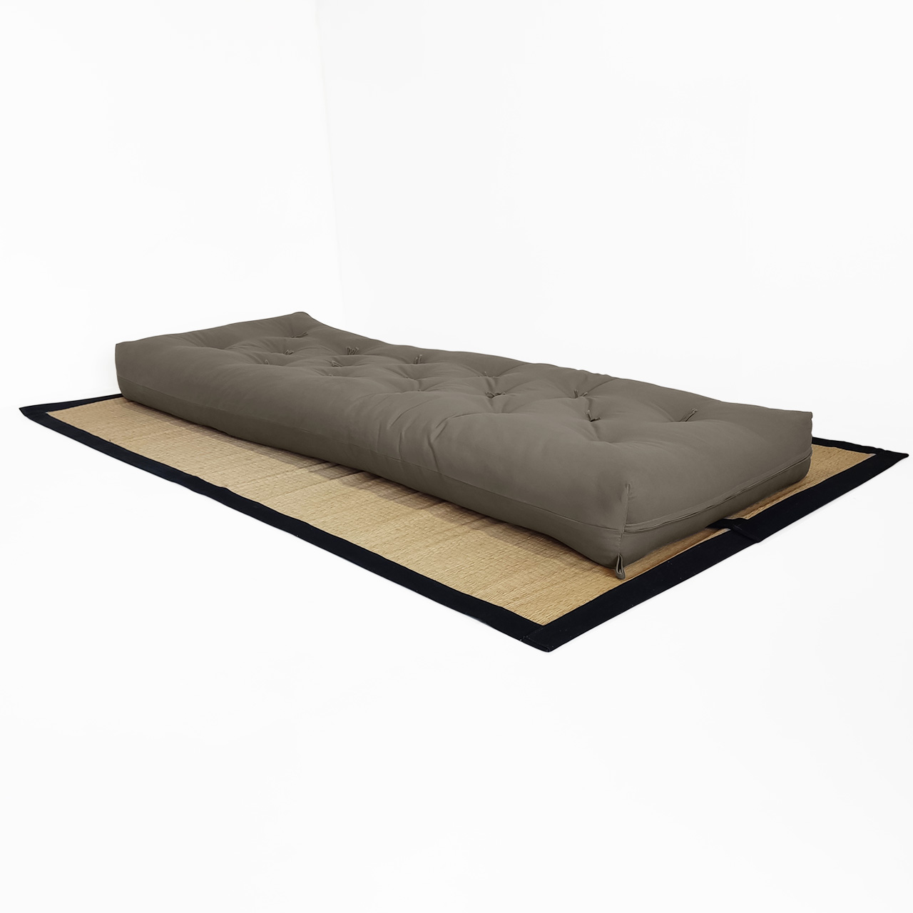 Futon Solteiro Dobrável Oriental Confort Cinza