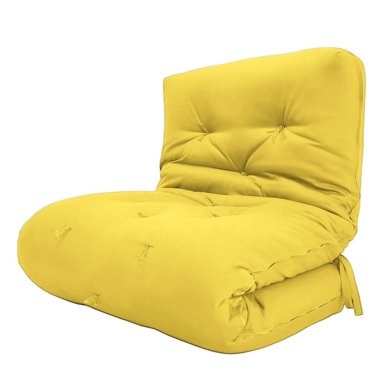 Futon Solteiro Dobrável Oriental Confort Plus Amarelo Acquablock