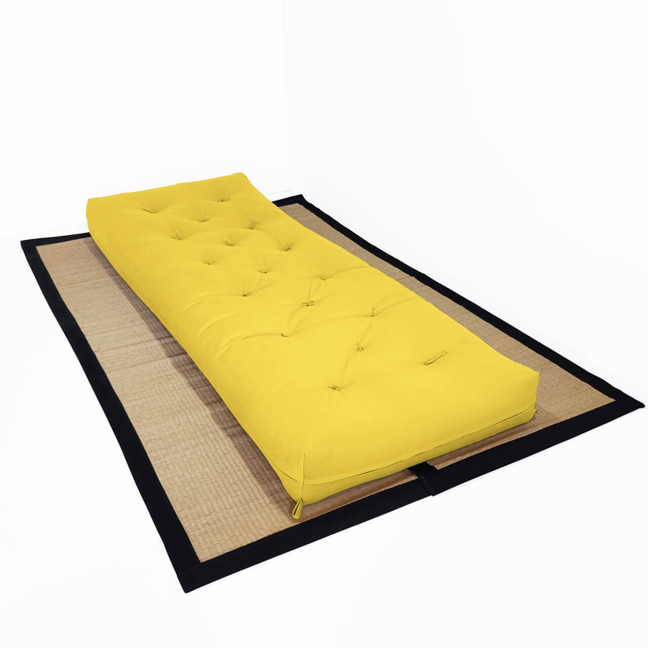 Futon Solteiro Dobrável Oriental Confort Plus Amarelo Acquablock