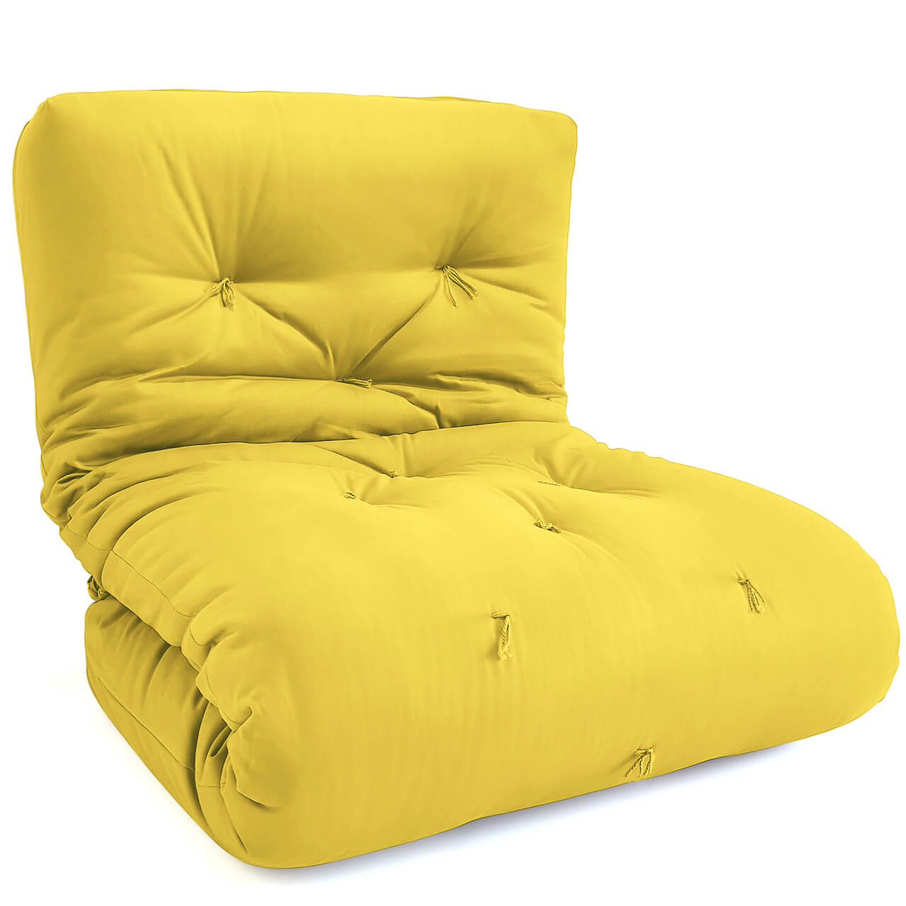 Futon Solteiro Dobrável Oriental Confort Plus Amarelo Acquablock