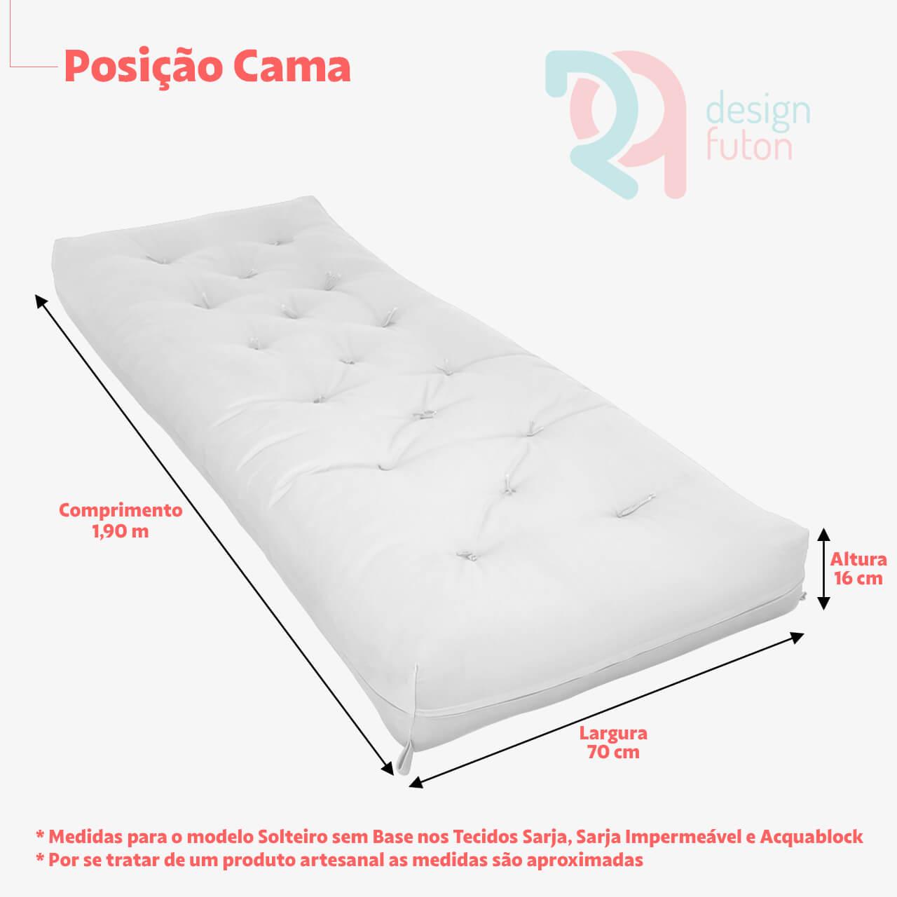 Futon Solteiro Dobrável Oriental Confort Plus Amarelo Acquablock