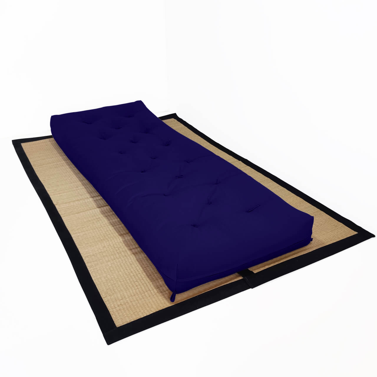 Futon Solteiro Dobrável Oriental Confort Plus Azul Royal Acquablock