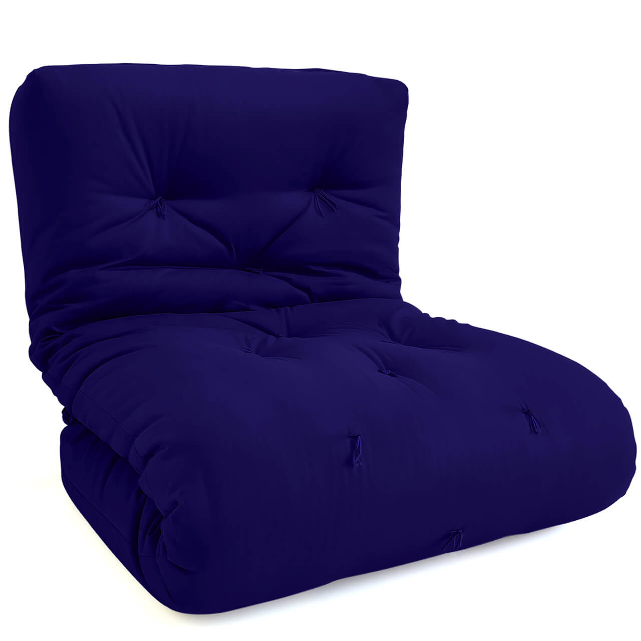 Futon Solteiro Dobrável Oriental Confort Plus Azul Royal Acquablock