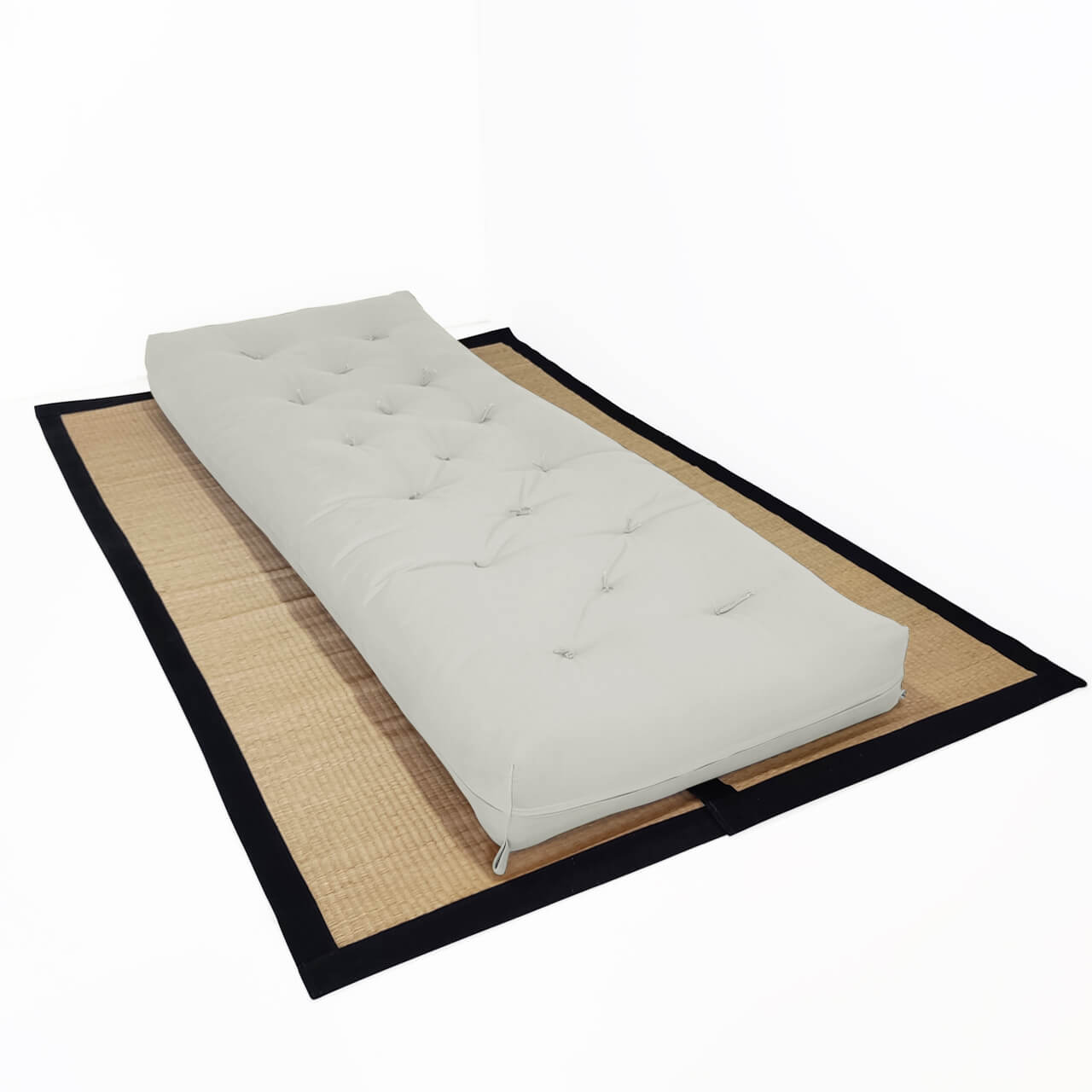 Futon Solteiro Dobrável Oriental Confort Plus Branco Off Acquablock
