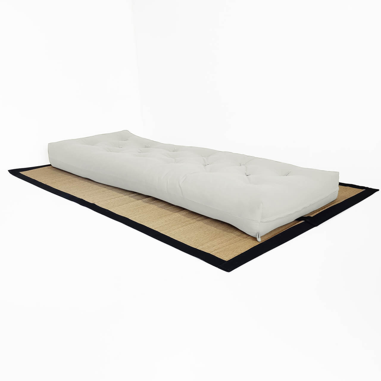 Futon Solteiro Dobrável Oriental Confort Plus Branco Off Acquablock