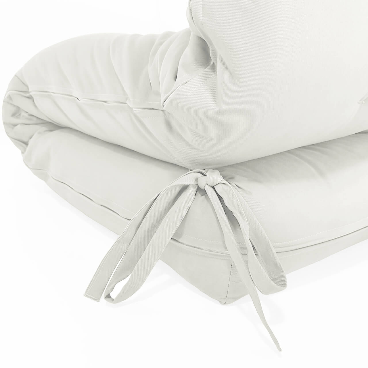 Futon Solteiro Dobrável Oriental Confort Plus Branco Off Acquablock